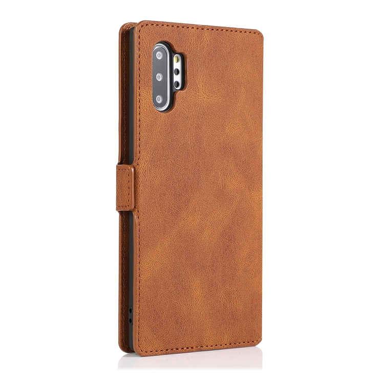 For Samsung Galaxy Note 10 Plus Retro Magnetic Closing Clasp Horizontal Flip Leather Case with Holder & Card Slots & Photo Frame & Wallet