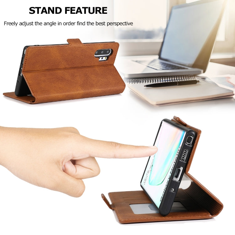 For Samsung Galaxy Note 10 Plus Retro Magnetic Closing Clasp Horizontal Flip Leather Case with Holder & Card Slots & Photo Frame & Wallet