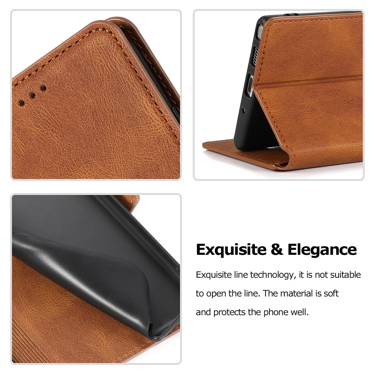 For Samsung Galaxy Note 10 Plus Retro Magnetic Closing Clasp Horizontal Flip Leather Case with Holder & Card Slots & Photo Frame & Wallet