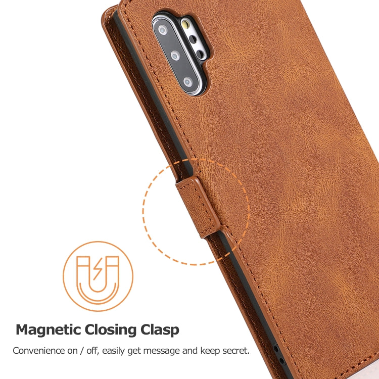 For Samsung Galaxy Note 10 Plus Retro Magnetic Closing Clasp Horizontal Flip Leather Case with Holder & Card Slots & Photo Frame & Wallet