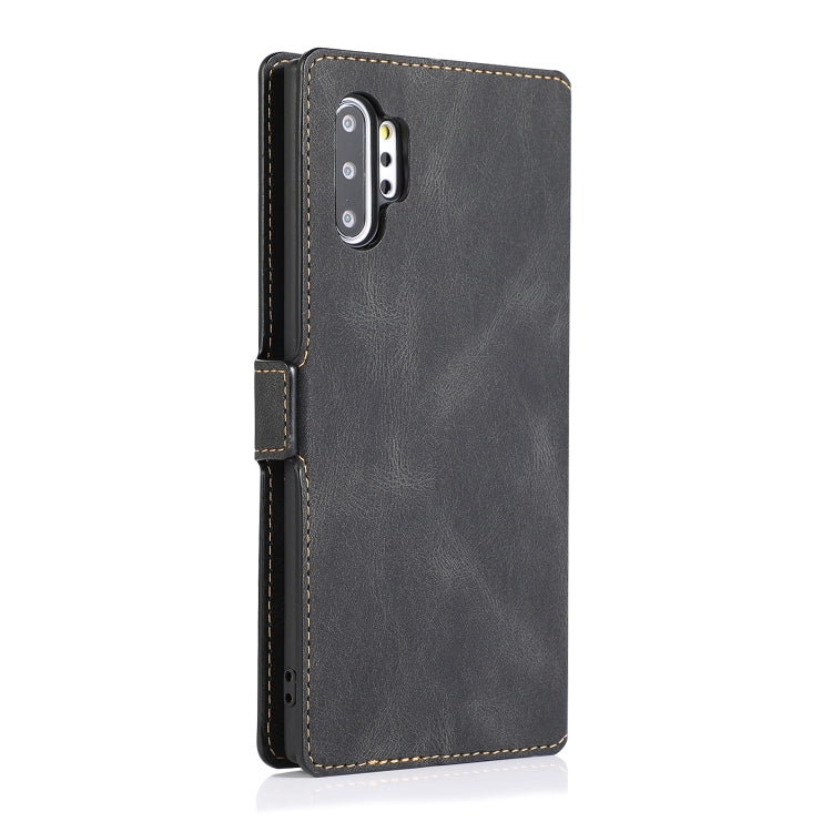 For Samsung Galaxy Note 10 Plus Retro Magnetic Closing Clasp Horizontal Flip Leather Case with Holder & Card Slots & Photo Frame & Wallet