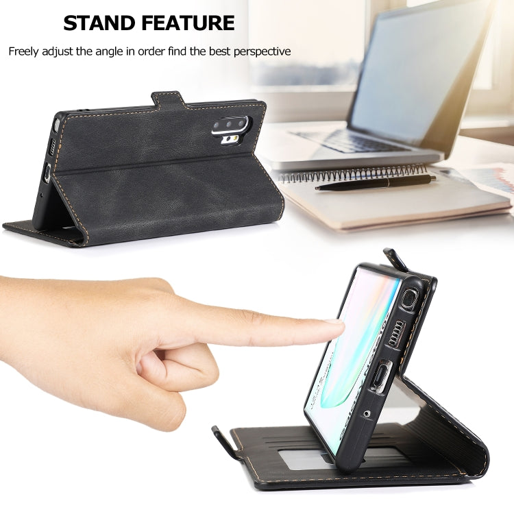 For Samsung Galaxy Note 10 Plus Retro Magnetic Closing Clasp Horizontal Flip Leather Case with Holder & Card Slots & Photo Frame & Wallet