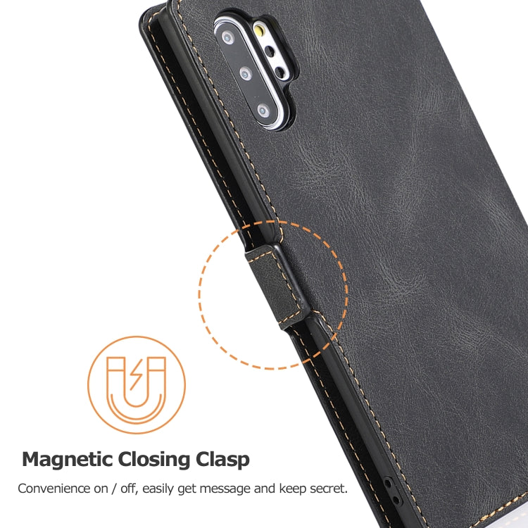 For Samsung Galaxy Note 10 Plus Retro Magnetic Closing Clasp Horizontal Flip Leather Case with Holder & Card Slots & Photo Frame & Wallet
