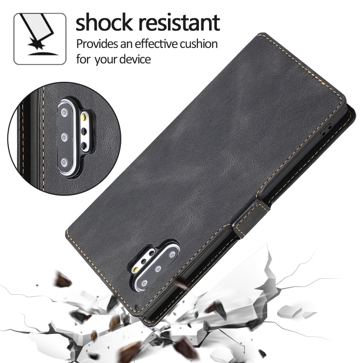 For Samsung Galaxy Note 10 Plus Retro Magnetic Closing Clasp Horizontal Flip Leather Case with Holder & Card Slots & Photo Frame & Wallet