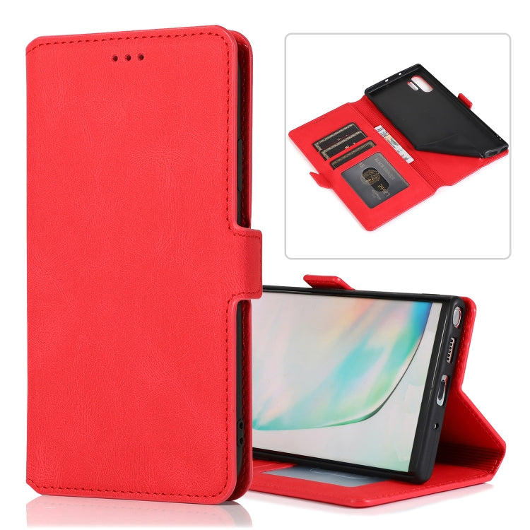 For Samsung Galaxy Note 10 Plus Retro Magnetic Closing Clasp Horizontal Flip Leather Case with Holder & Card Slots & Photo Frame & Wallet