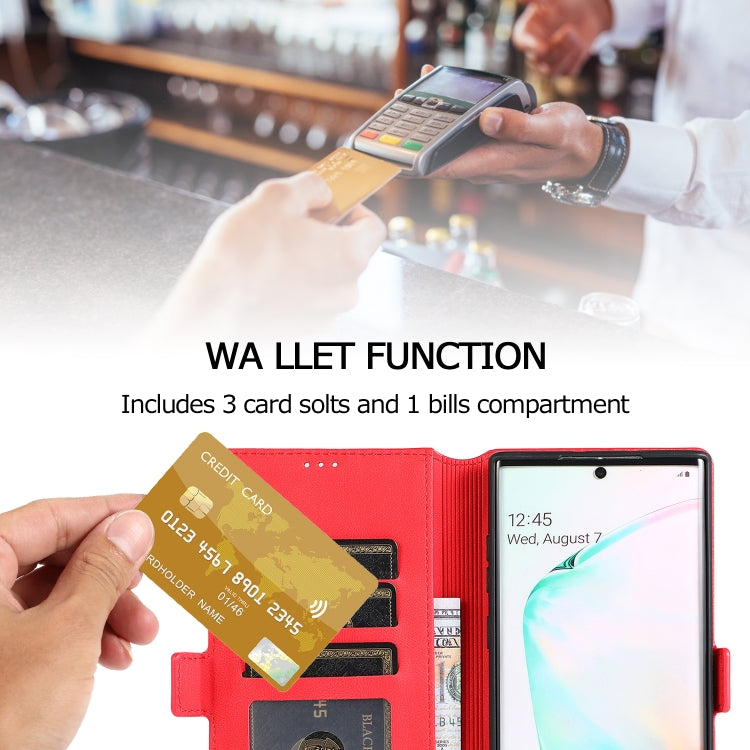 For Samsung Galaxy Note 10 Plus Retro Magnetic Closing Clasp Horizontal Flip Leather Case with Holder & Card Slots & Photo Frame & Wallet