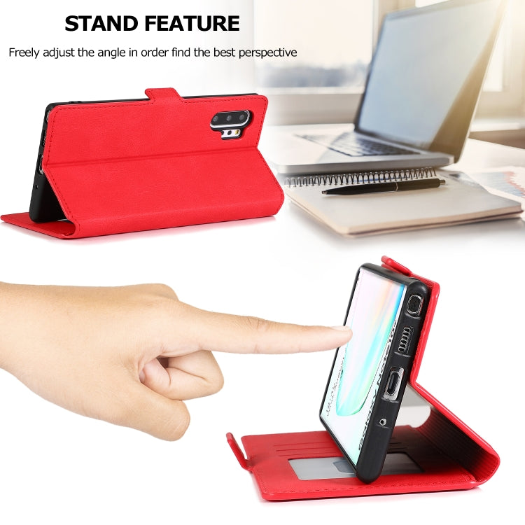 For Samsung Galaxy Note 10 Plus Retro Magnetic Closing Clasp Horizontal Flip Leather Case with Holder & Card Slots & Photo Frame & Wallet