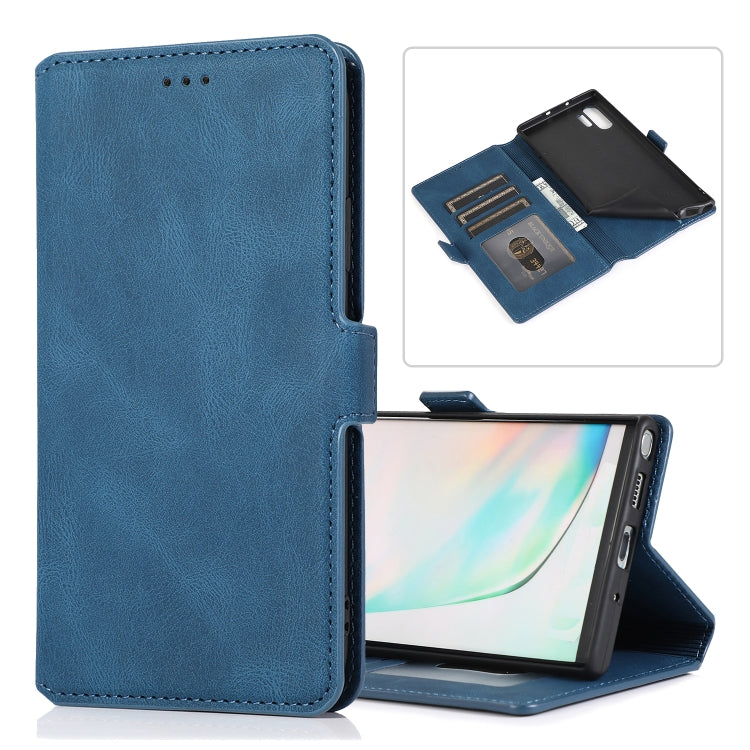 For Samsung Galaxy Note 10 Plus Retro Magnetic Closing Clasp Horizontal Flip Leather Case with Holder & Card Slots & Photo Frame & Wallet