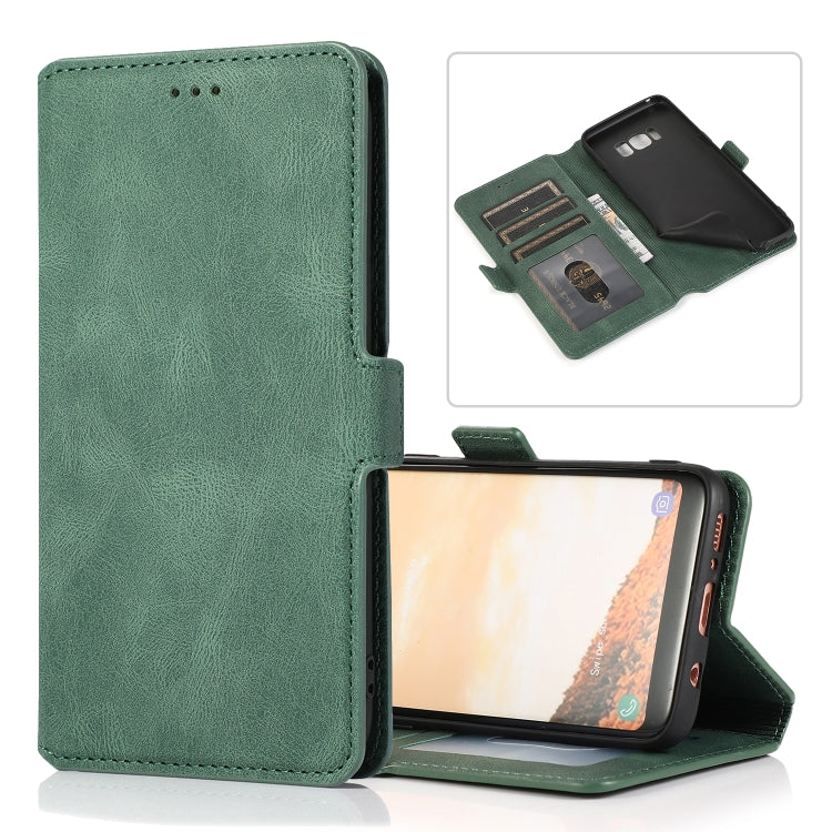 For Samsung Galaxy S8 Retro Magnetic Closing Clasp Horizontal Flip Leather Case with Holder & Card Slots & Photo Frame & Wallet