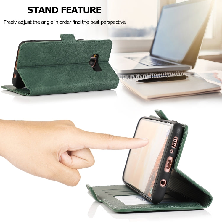 For Samsung Galaxy S8 Retro Magnetic Closing Clasp Horizontal Flip Leather Case with Holder & Card Slots & Photo Frame & Wallet
