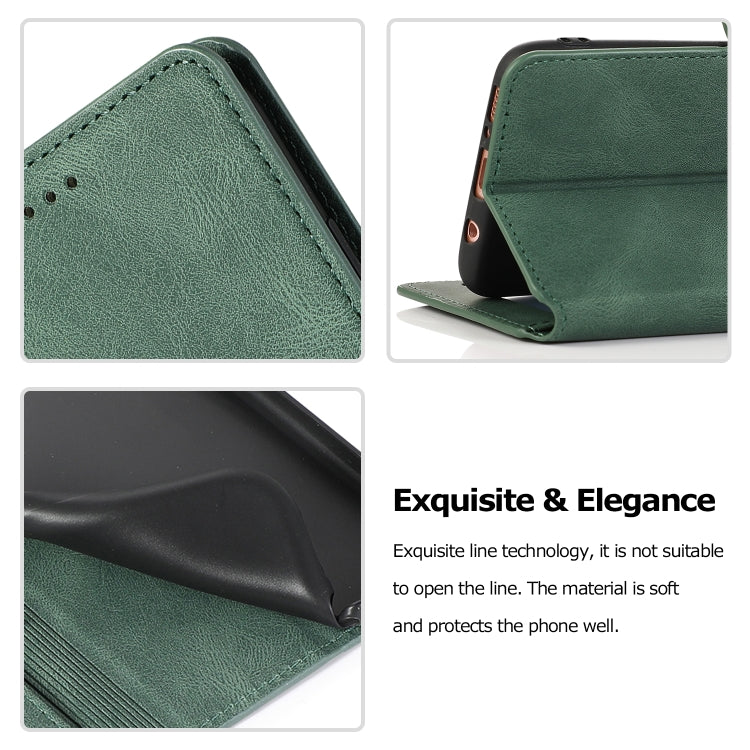 For Samsung Galaxy S8 Retro Magnetic Closing Clasp Horizontal Flip Leather Case with Holder & Card Slots & Photo Frame & Wallet
