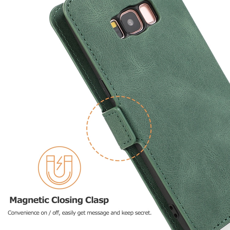 For Samsung Galaxy S8 Retro Magnetic Closing Clasp Horizontal Flip Leather Case with Holder & Card Slots & Photo Frame & Wallet