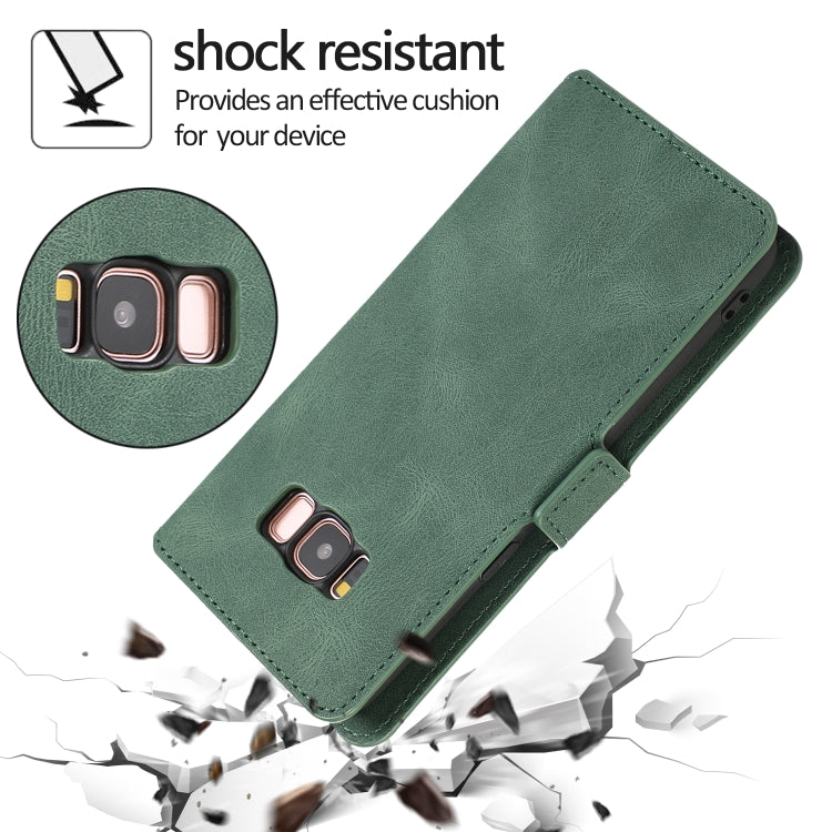 For Samsung Galaxy S8 Retro Magnetic Closing Clasp Horizontal Flip Leather Case with Holder & Card Slots & Photo Frame & Wallet