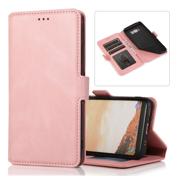 For Samsung Galaxy S8 Retro Magnetic Closing Clasp Horizontal Flip Leather Case with Holder & Card Slots & Photo Frame & Wallet