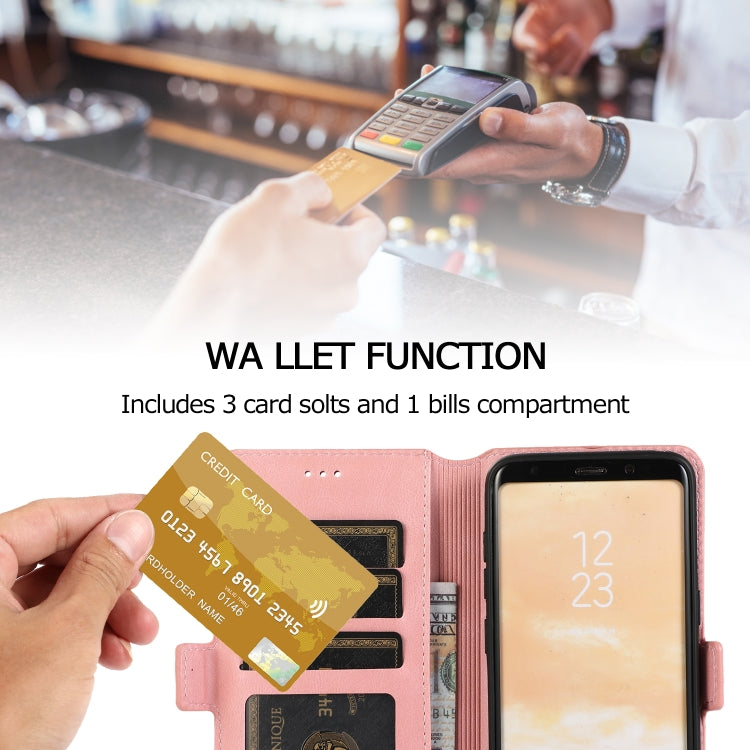 For Samsung Galaxy S8 Retro Magnetic Closing Clasp Horizontal Flip Leather Case with Holder & Card Slots & Photo Frame & Wallet