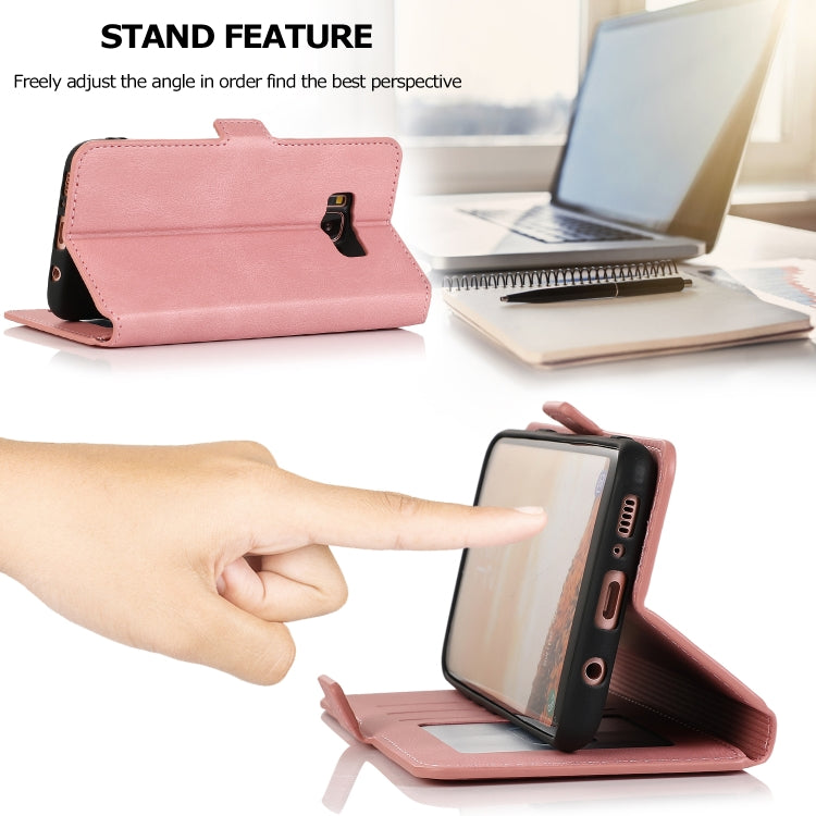 For Samsung Galaxy S8 Retro Magnetic Closing Clasp Horizontal Flip Leather Case with Holder & Card Slots & Photo Frame & Wallet