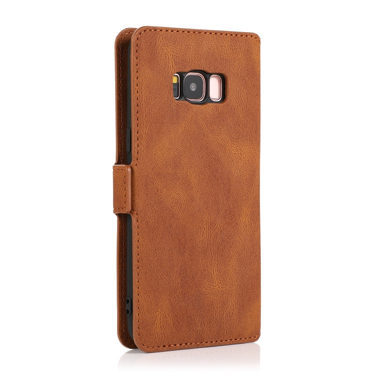 For Samsung Galaxy S8 Retro Magnetic Closing Clasp Horizontal Flip Leather Case with Holder & Card Slots & Photo Frame & Wallet