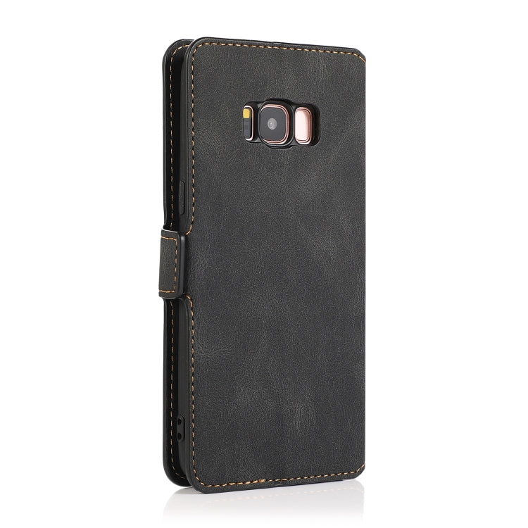 For Samsung Galaxy S8 Retro Magnetic Closing Clasp Horizontal Flip Leather Case with Holder & Card Slots & Photo Frame & Wallet
