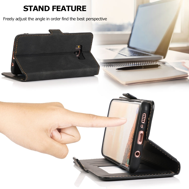 For Samsung Galaxy S8 Retro Magnetic Closing Clasp Horizontal Flip Leather Case with Holder & Card Slots & Photo Frame & Wallet