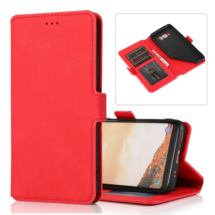 For Samsung Galaxy S8 Retro Magnetic Closing Clasp Horizontal Flip Leather Case with Holder & Card Slots & Photo Frame & Wallet