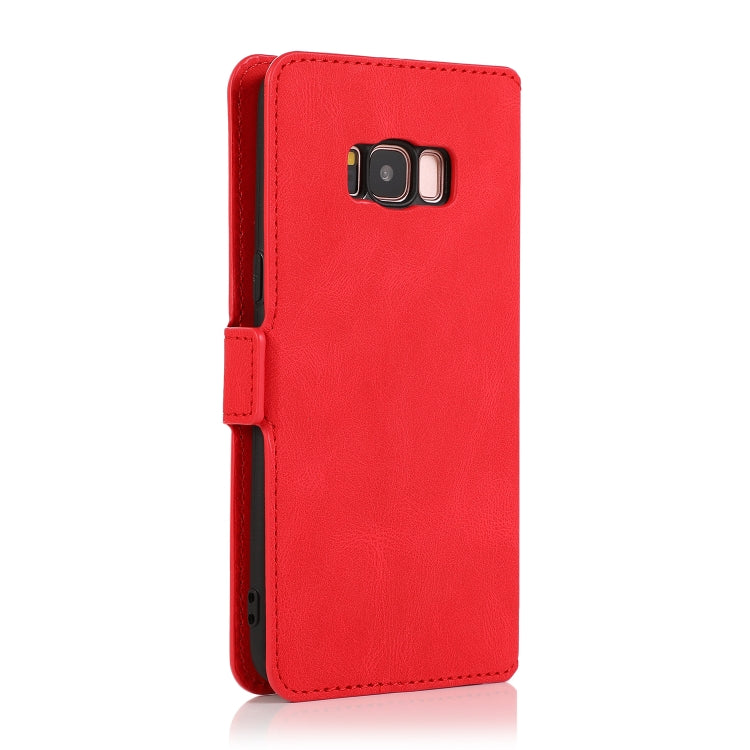 For Samsung Galaxy S8 Retro Magnetic Closing Clasp Horizontal Flip Leather Case with Holder & Card Slots & Photo Frame & Wallet