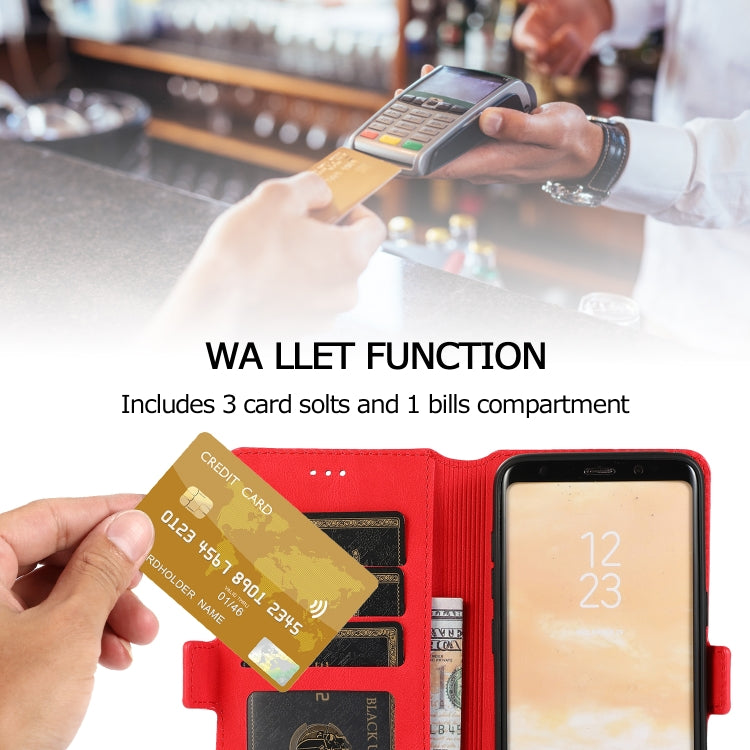 For Samsung Galaxy S8 Retro Magnetic Closing Clasp Horizontal Flip Leather Case with Holder & Card Slots & Photo Frame & Wallet