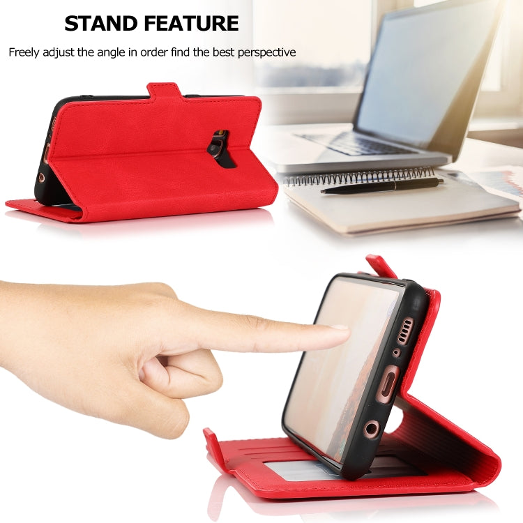 For Samsung Galaxy S8 Retro Magnetic Closing Clasp Horizontal Flip Leather Case with Holder & Card Slots & Photo Frame & Wallet