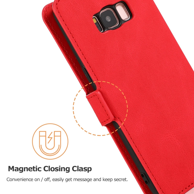 For Samsung Galaxy S8 Retro Magnetic Closing Clasp Horizontal Flip Leather Case with Holder & Card Slots & Photo Frame & Wallet