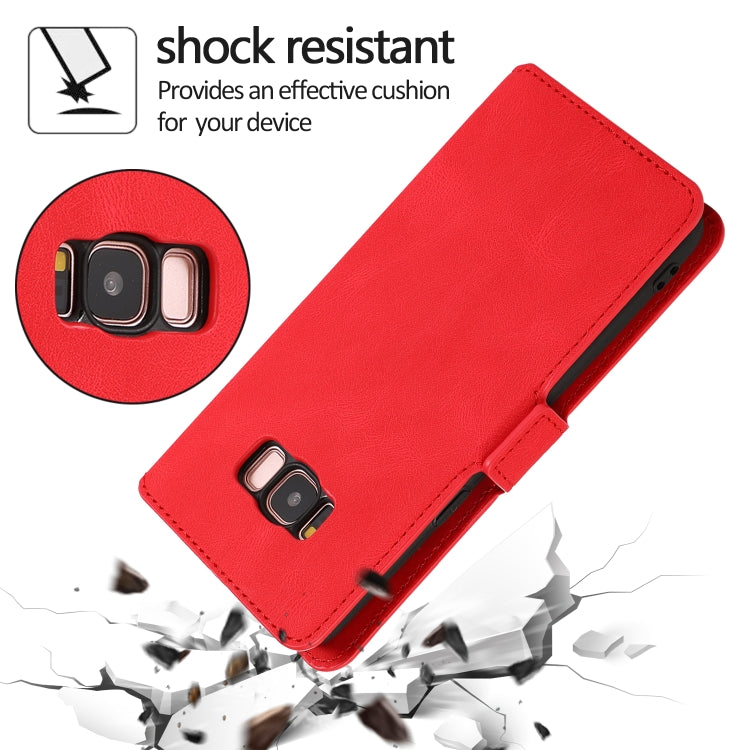 For Samsung Galaxy S8 Retro Magnetic Closing Clasp Horizontal Flip Leather Case with Holder & Card Slots & Photo Frame & Wallet
