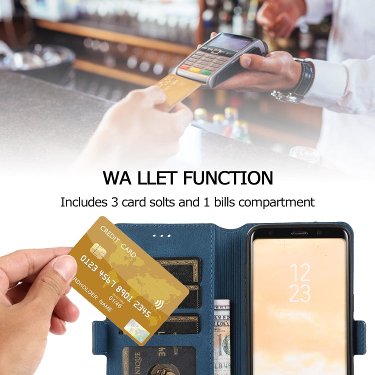For Samsung Galaxy S8 Retro Magnetic Closing Clasp Horizontal Flip Leather Case with Holder & Card Slots & Photo Frame & Wallet