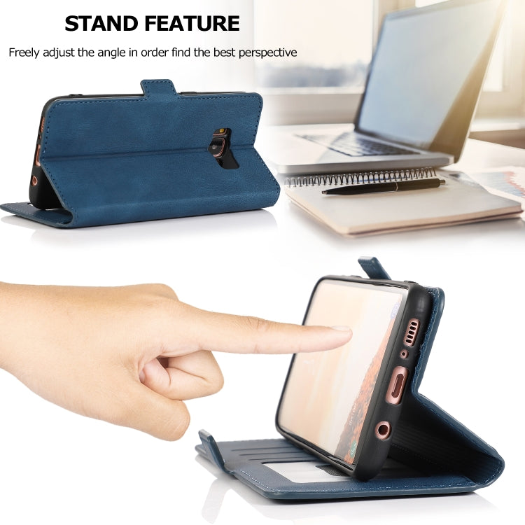 For Samsung Galaxy S8 Retro Magnetic Closing Clasp Horizontal Flip Leather Case with Holder & Card Slots & Photo Frame & Wallet