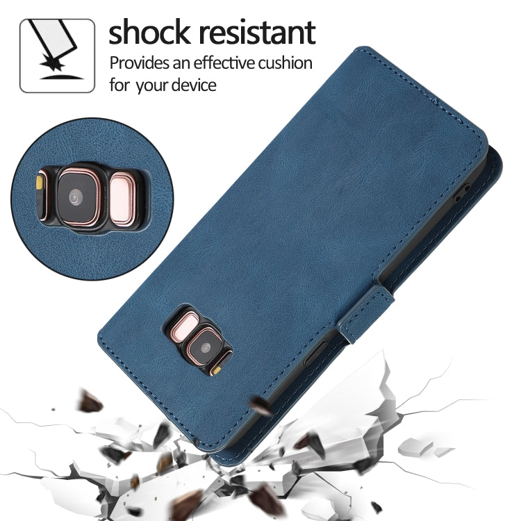 For Samsung Galaxy S8 Retro Magnetic Closing Clasp Horizontal Flip Leather Case with Holder & Card Slots & Photo Frame & Wallet