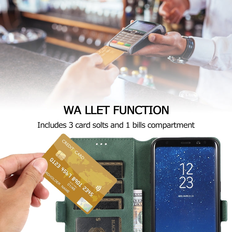 For Samsung Galaxy S8 Plus Retro Magnetic Closing Clasp Horizontal Flip Leather Case with Holder & Card Slots & Photo Frame & Wallet