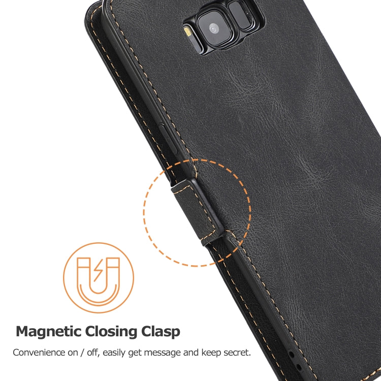 For Samsung Galaxy S8 Plus Retro Magnetic Closing Clasp Horizontal Flip Leather Case with Holder & Card Slots & Photo Frame & Wallet