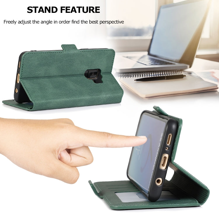 For Samsung Galaxy S9 Retro Magnetic Closing Clasp Horizontal Flip Leather Case with Holder & Card Slots & Photo Frame & Wallet