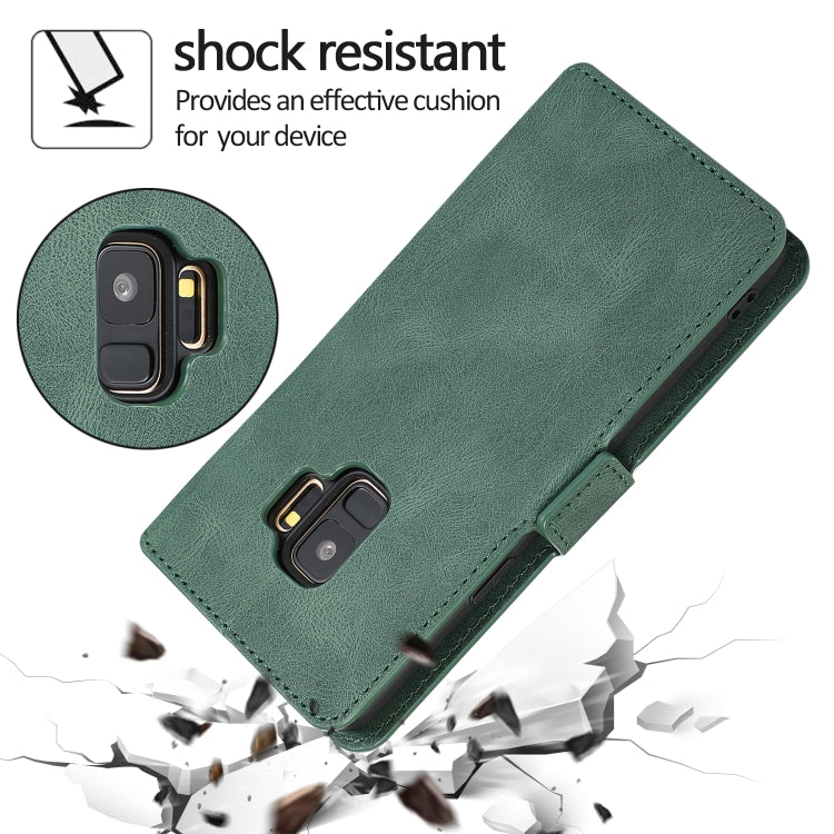 For Samsung Galaxy S9 Retro Magnetic Closing Clasp Horizontal Flip Leather Case with Holder & Card Slots & Photo Frame & Wallet