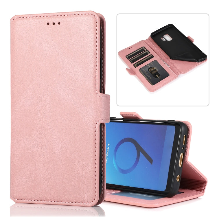 For Samsung Galaxy S9 Retro Magnetic Closing Clasp Horizontal Flip Leather Case with Holder & Card Slots & Photo Frame & Wallet