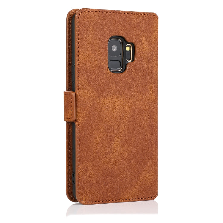 For Samsung Galaxy S9 Retro Magnetic Closing Clasp Horizontal Flip Leather Case with Holder & Card Slots & Photo Frame & Wallet