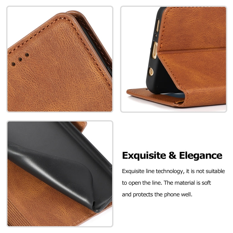 For Samsung Galaxy S9 Retro Magnetic Closing Clasp Horizontal Flip Leather Case with Holder & Card Slots & Photo Frame & Wallet