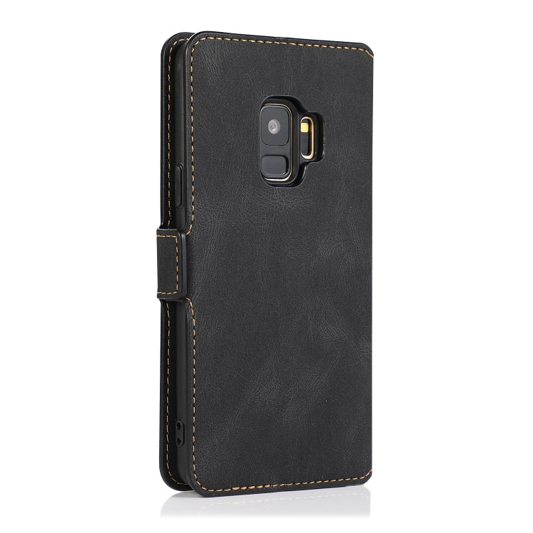 For Samsung Galaxy S9 Retro Magnetic Closing Clasp Horizontal Flip Leather Case with Holder & Card Slots & Photo Frame & Wallet
