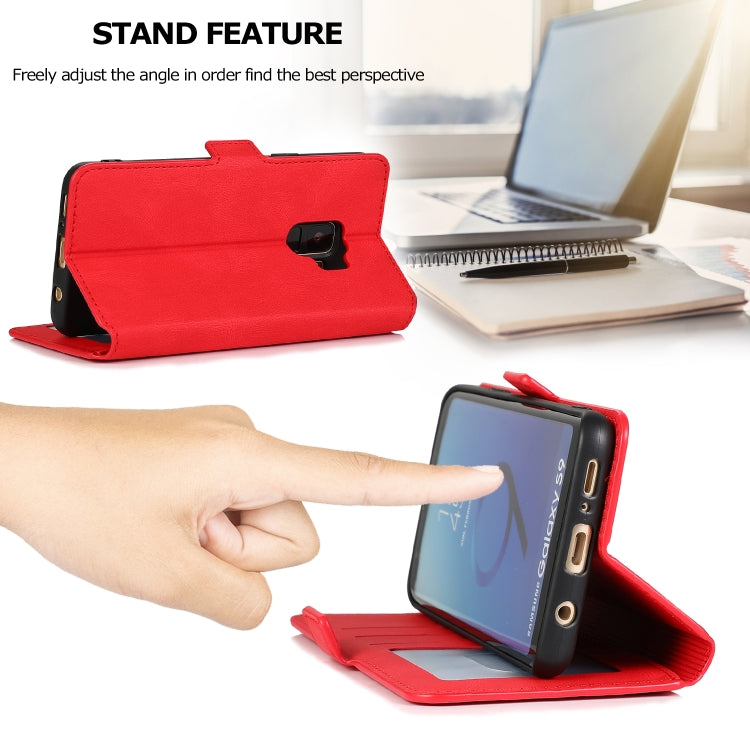 For Samsung Galaxy S9 Retro Magnetic Closing Clasp Horizontal Flip Leather Case with Holder & Card Slots & Photo Frame & Wallet