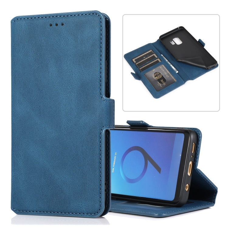 For Samsung Galaxy S9 Retro Magnetic Closing Clasp Horizontal Flip Leather Case with Holder & Card Slots & Photo Frame & Wallet
