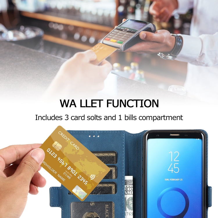 For Samsung Galaxy S9 Retro Magnetic Closing Clasp Horizontal Flip Leather Case with Holder & Card Slots & Photo Frame & Wallet