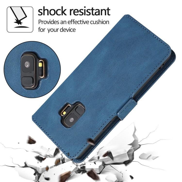 For Samsung Galaxy S9 Retro Magnetic Closing Clasp Horizontal Flip Leather Case with Holder & Card Slots & Photo Frame & Wallet