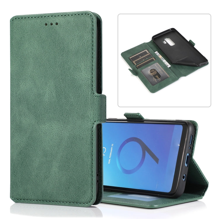 For Samsung Galaxy S9 Plus Retro Magnetic Closing Clasp Horizontal Flip Leather Case with Holder & Card Slots & Photo Frame & Wallet