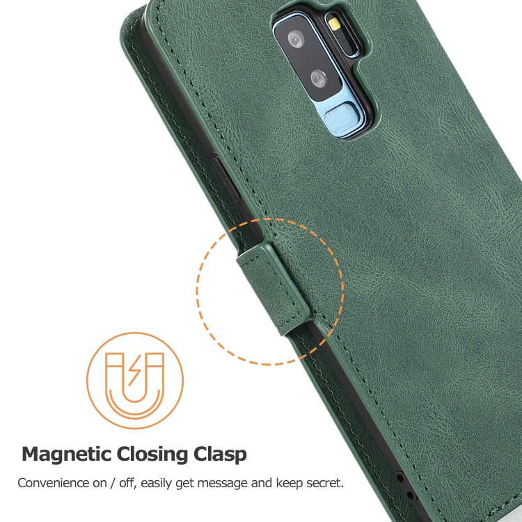 For Samsung Galaxy S9 Plus Retro Magnetic Closing Clasp Horizontal Flip Leather Case with Holder & Card Slots & Photo Frame & Wallet