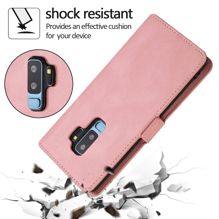 For Samsung Galaxy S9 Plus Retro Magnetic Closing Clasp Horizontal Flip Leather Case with Holder & Card Slots & Photo Frame & Wallet
