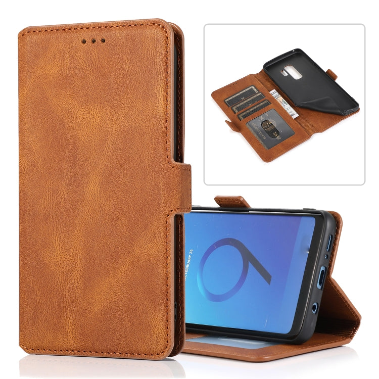 For Samsung Galaxy S9 Plus Retro Magnetic Closing Clasp Horizontal Flip Leather Case with Holder & Card Slots & Photo Frame & Wallet
