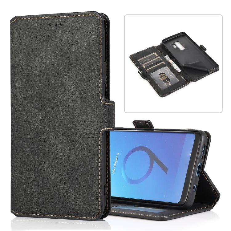 For Samsung Galaxy S9 Plus Retro Magnetic Closing Clasp Horizontal Flip Leather Case with Holder & Card Slots & Photo Frame & Wallet