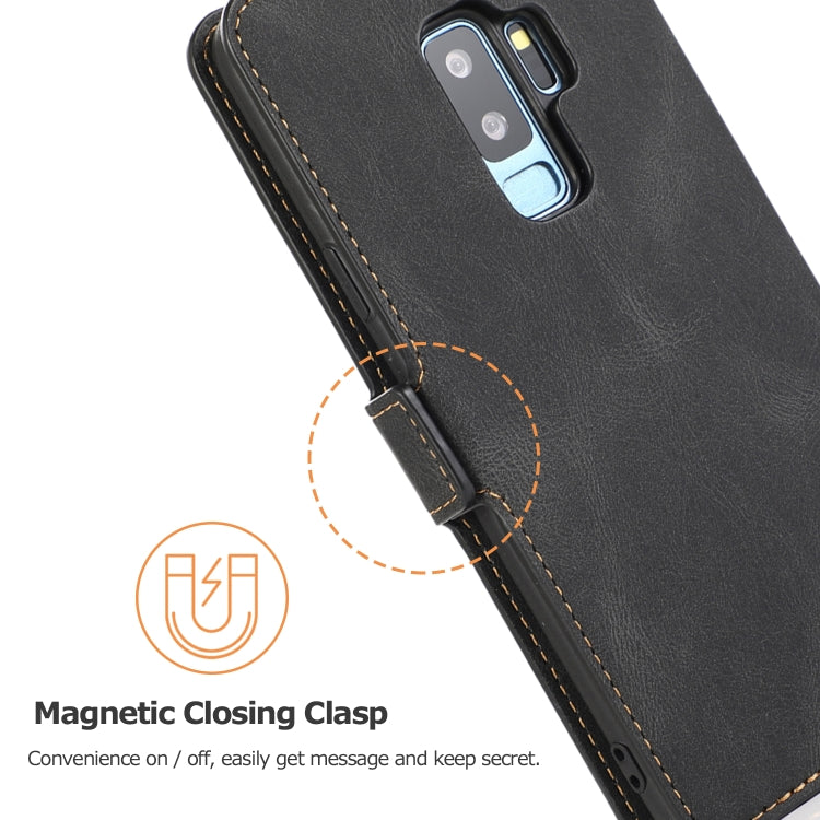 For Samsung Galaxy S9 Plus Retro Magnetic Closing Clasp Horizontal Flip Leather Case with Holder & Card Slots & Photo Frame & Wallet
